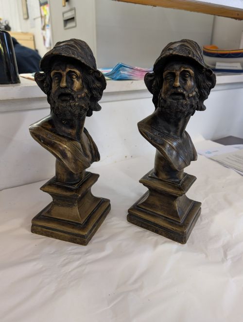 A PAIR OF 19TH CENTURY BRONZE BUSTS AJAX THE GREAT GRAND TOUR - ADDITIONAL PHOTO 8