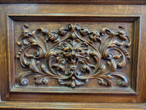 VICTORIAN MAPLE CO OAK BUFFET BEAUTIFUL CARVING AND DETAIL - ADDITIONAL PHOTO 12