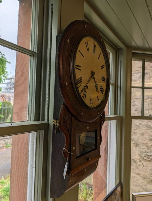 1900 CONNECTICUT USA DROP DIAL WALL CLOCK WITH CHIME - ADDITIONAL PHOTO 4