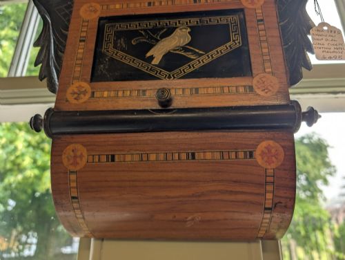 19TH CENTURY AMERICAN DROP DIAL WALL CLOCK FORMERLY IN THE STATION HOTEL MELROSE - ADDITIONAL PHOTO 1