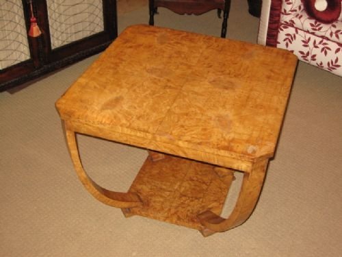 Art Deco Bird's Eye Maple Coffee Table
