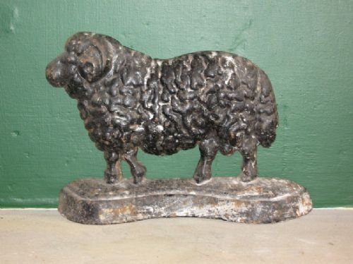fig 2. Pair of sheep cast iron hearth ornaments
