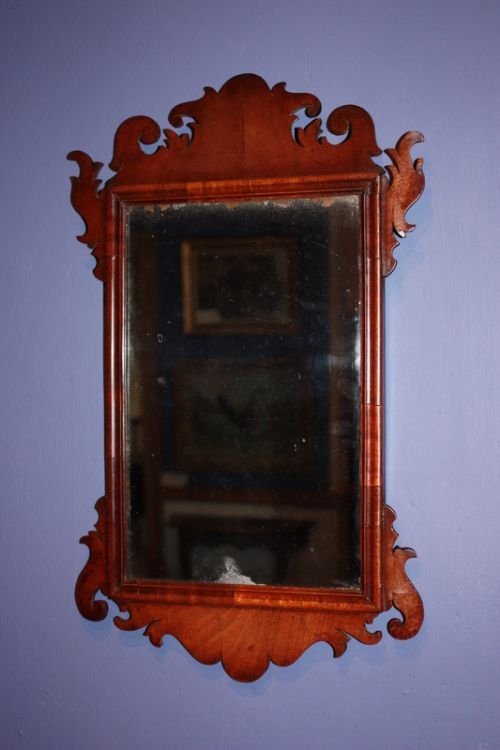 Georgian Small Walnut Mirror