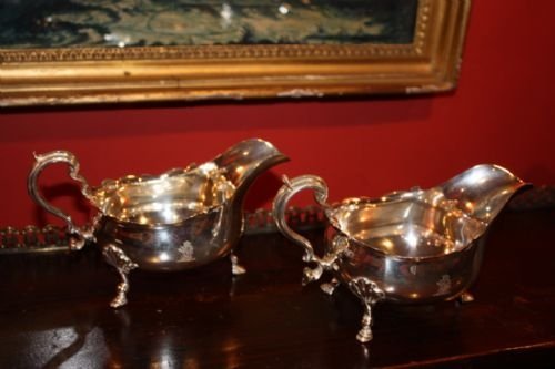 Pair of Edwardian Silver Sauceboats