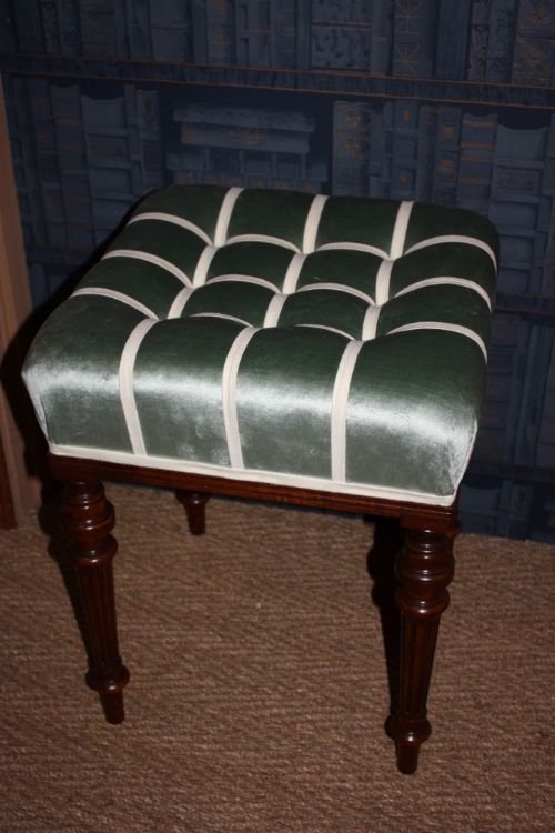 Fine Victorian Walnut Stool by Johnstone Norman & Co