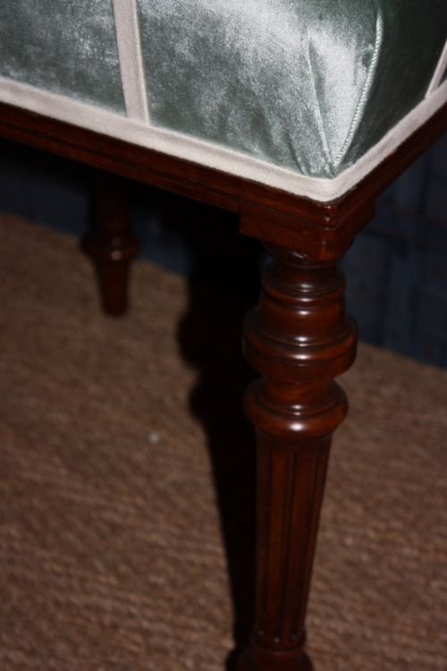 fig 1. Fine Victorian Walnut Stool by Johnstone Norman & Co