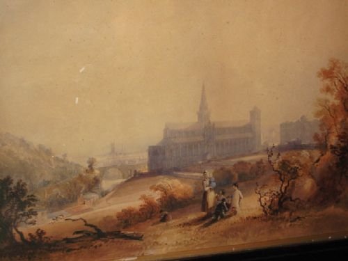 fig 1. fine Nineteenth century watercolour of Glasgow