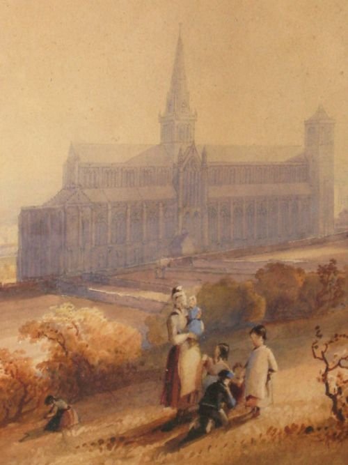 fig 2. fine Nineteenth century watercolour of Glasgow