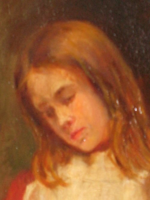 fig 2. oil of a girl cherishing her doll