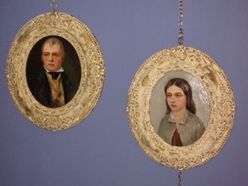Oil Portraits of Walter Scott and His Wife