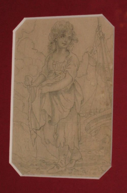 fig 1. Drawing After morland of a fisher girl