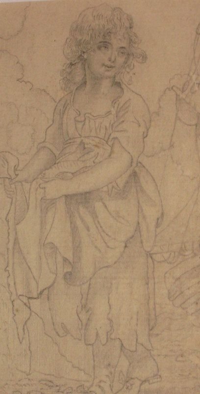 fig 2. Drawing After morland of a fisher girl