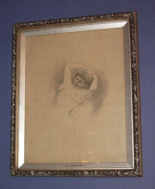 Silver Point Drawing by Charles Prosper Sainton Ri
