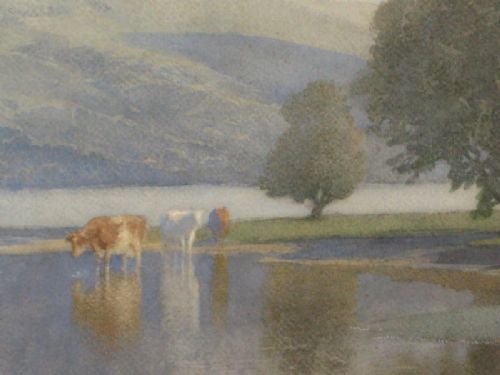 fig 2. Edwardian Watercolour Loch Scene by James Cadenhead RSA RSW
