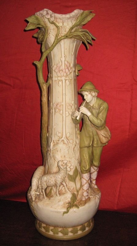 Huge Royal Dux Art Nouveau Vase