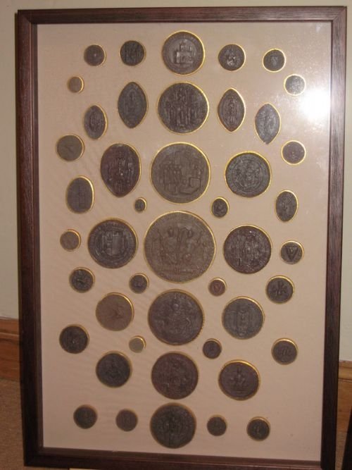 fig 1. A set of plaster cast intaglio impressions of seals