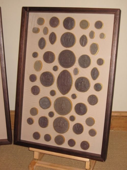 fig 2. A set of plaster cast intaglio impressions of seals