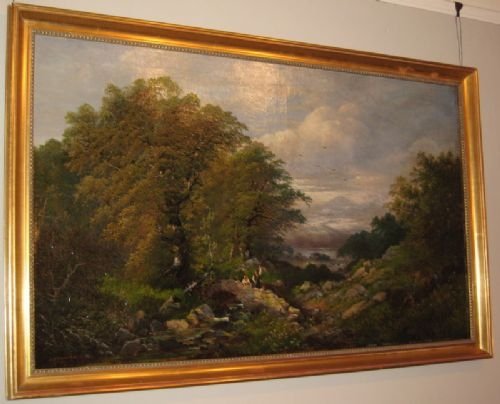 Large Victorian Oil by George B Yarnold