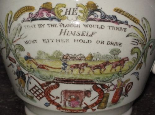 fig 1. Late Georgian Farmer's Arms lustre Jug