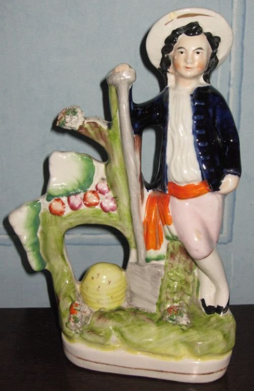 fig 1. Rare Pair of Staffordshire BeeKeeper Figures