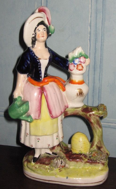 fig 2. Rare Pair of Staffordshire BeeKeeper Figures