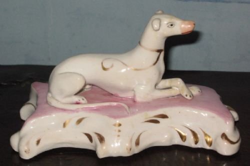 fig 2. Pair of Staffordshire Seated Greyhounds