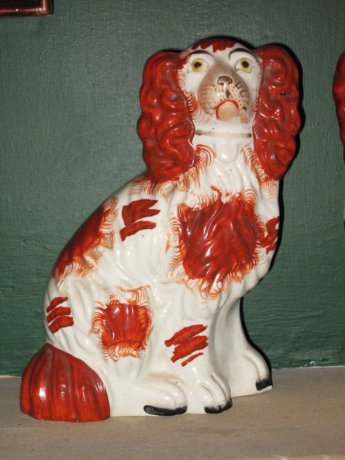 fig 1. Pair of Victorian Staffordshire Dogs