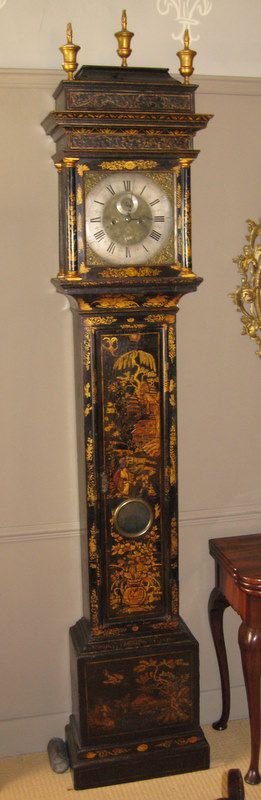 George II 8 Day Laquer Longcase Clock