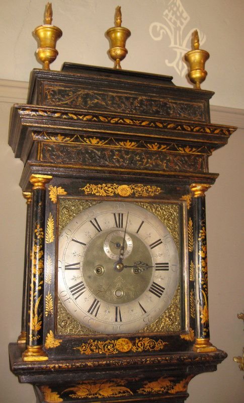 fig 1. George II 8 Day Laquer Longcase Clock