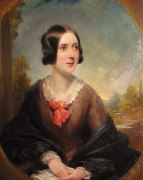 fig 3. Fine Oil On Panel Portrait Of A Lady