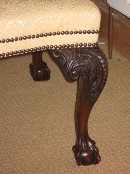 fig 2. Fine Chippendale Revival Gainsborough Armchair.