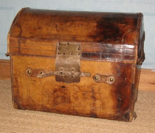 Late Victorian Leather Trunk