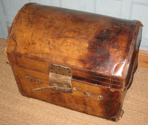 fig 1. Late Victorian Leather Trunk