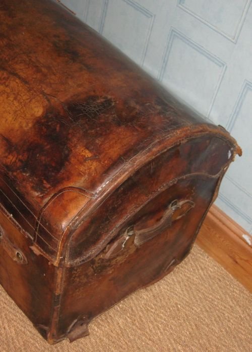 fig 2. Late Victorian Leather Trunk