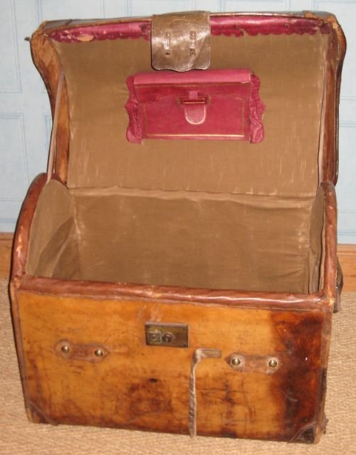 fig 3. Late Victorian Leather Trunk