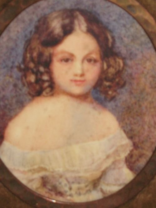 fig 2. Fine Watercolour Miniature Of A Young Girl 