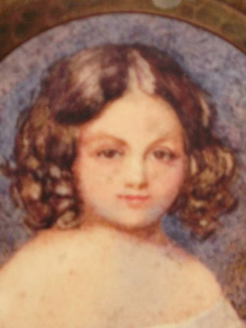 fig 3. Fine Watercolour Miniature Of A Young Girl 
