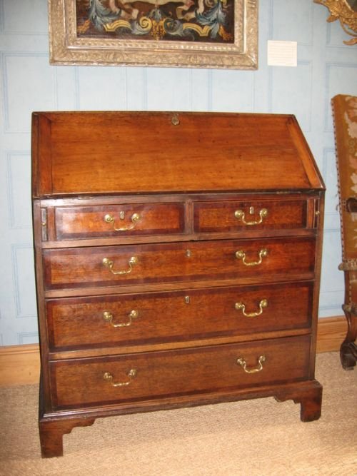 fig 1. Superb Georgian Oak Bureau