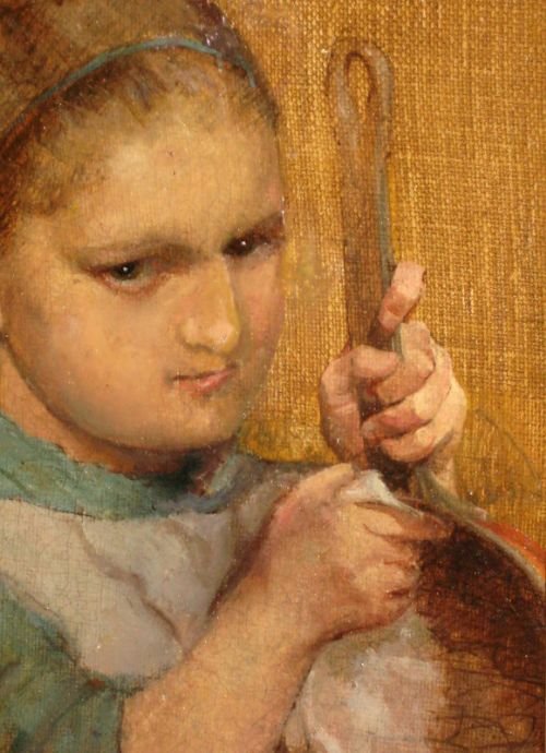 fig 2. Superb Oil of 'The little pot polisher'