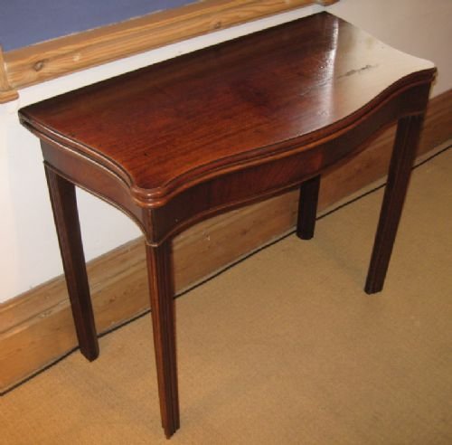 Georgian Serpentine Front Tea Table