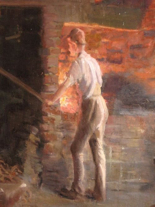 fig 2. Victorian Oil Of The Blacksmith's Forge