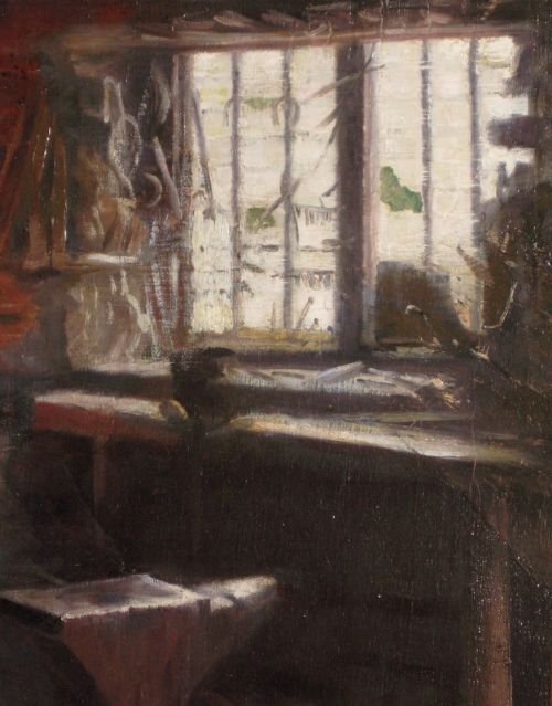 fig 3. Victorian Oil Of The Blacksmith's Forge
