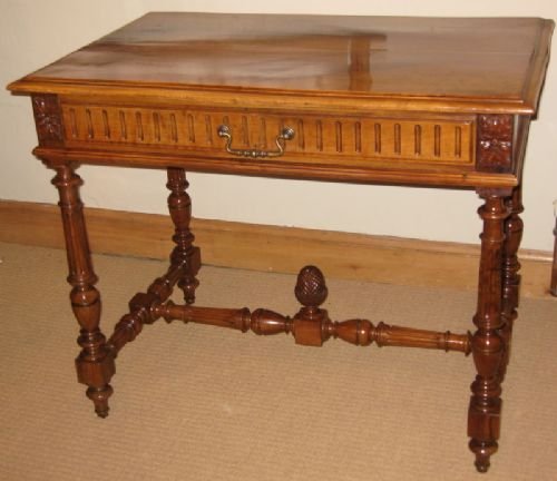 C19th French Walnut Side Table