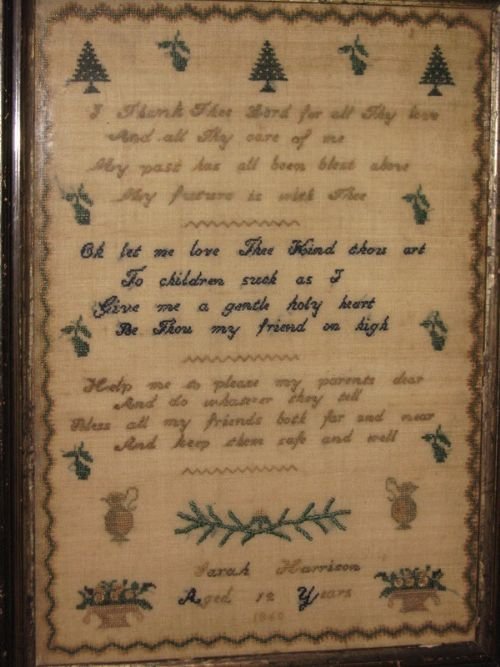 fig 1. Fine Victorian Sampler
