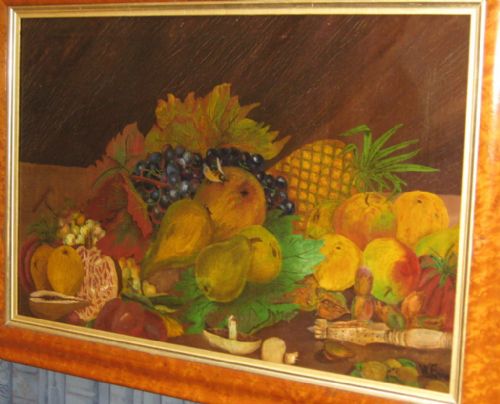NAIVE VICTORIAN OIL STILL LIFE - ADDITIONAL PHOTO 1