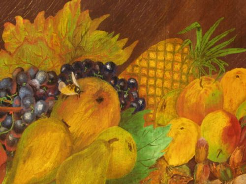 NAIVE VICTORIAN OIL STILL LIFE - ADDITIONAL PHOTO 4