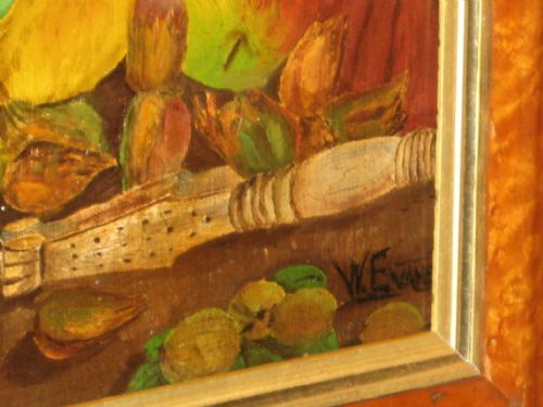 NAIVE VICTORIAN OIL STILL LIFE - ADDITIONAL PHOTO 6