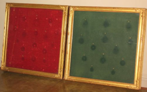 fine pair of edwardian hanging gilt display cases - CATEGORY: ANTIQUE MISCELLANEOUS - DATED 1910