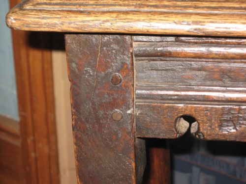 RARE ORIGINAL CHARLES I OAK JOINT STOOL - ADDITIONAL PHOTO 6