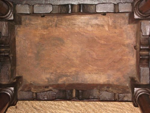 RARE ORIGINAL CHARLES I OAK JOINT STOOL - ADDITIONAL PHOTO 8